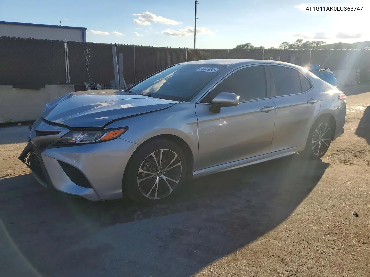 TOYOTA CAMRY 2020, VIN 4T1G11AK0LU363747