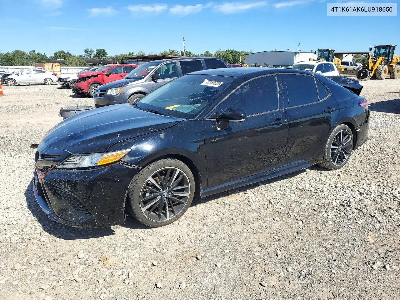 TOYOTA CAMRY 2020, VIN 4T1K61AK6LU918650