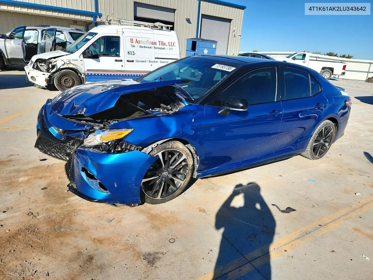 TOYOTA CAMRY 2020, VIN 4T1K61AK2LU343642