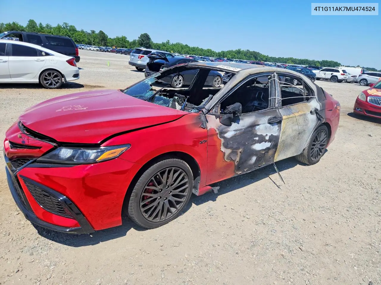 TOYOTA CAMRY 2021, VIN 4T1G11AK7MU474524