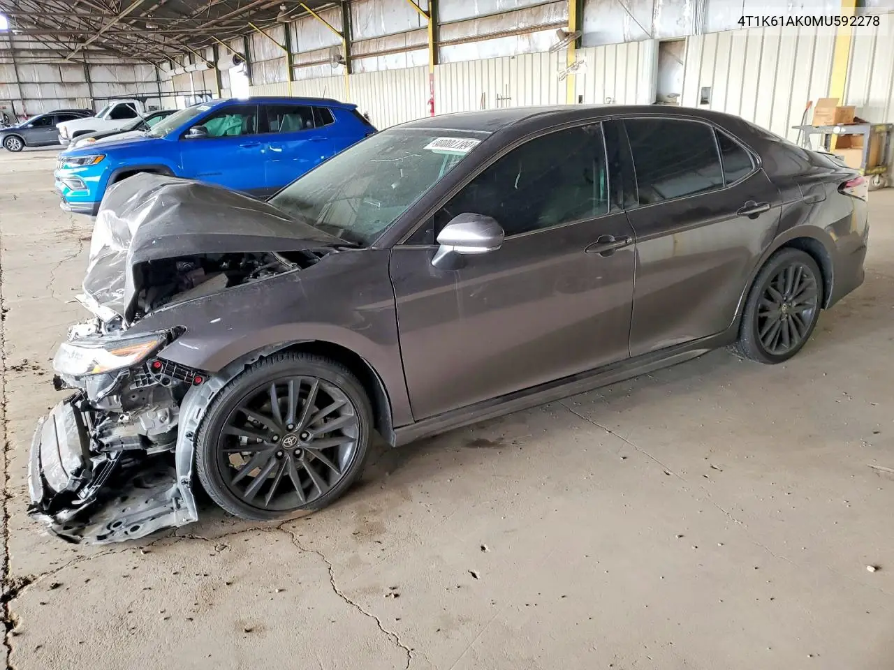 TOYOTA CAMRY 2021, VIN 4T1K61AK0MU592278