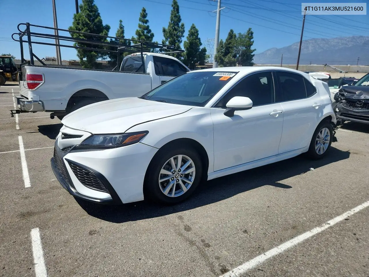 TOYOTA CAMRY 2021, VIN 4T1G11AK3MU521600