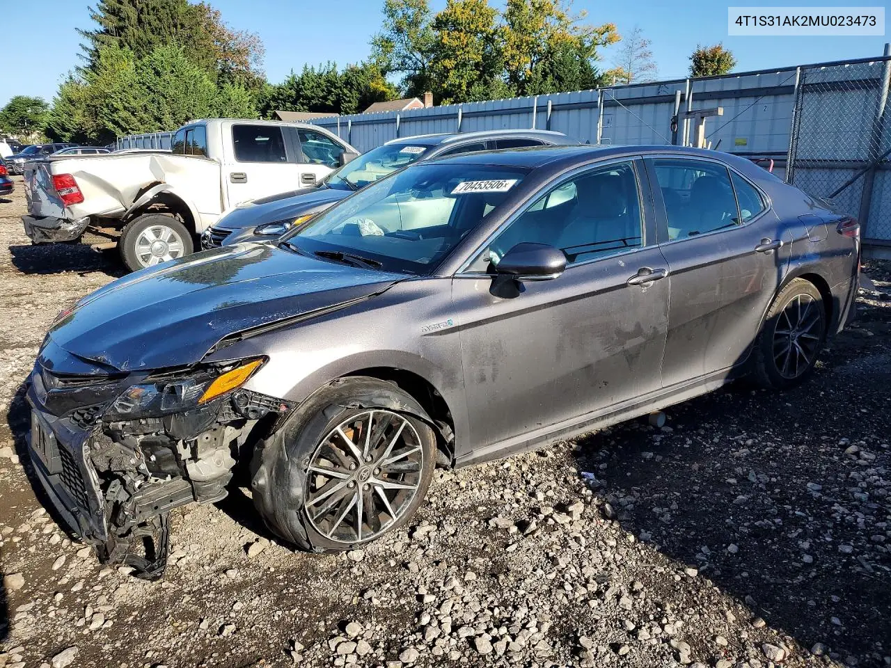 TOYOTA CAMRY 2021, VIN 4T1S31AK2MU023473