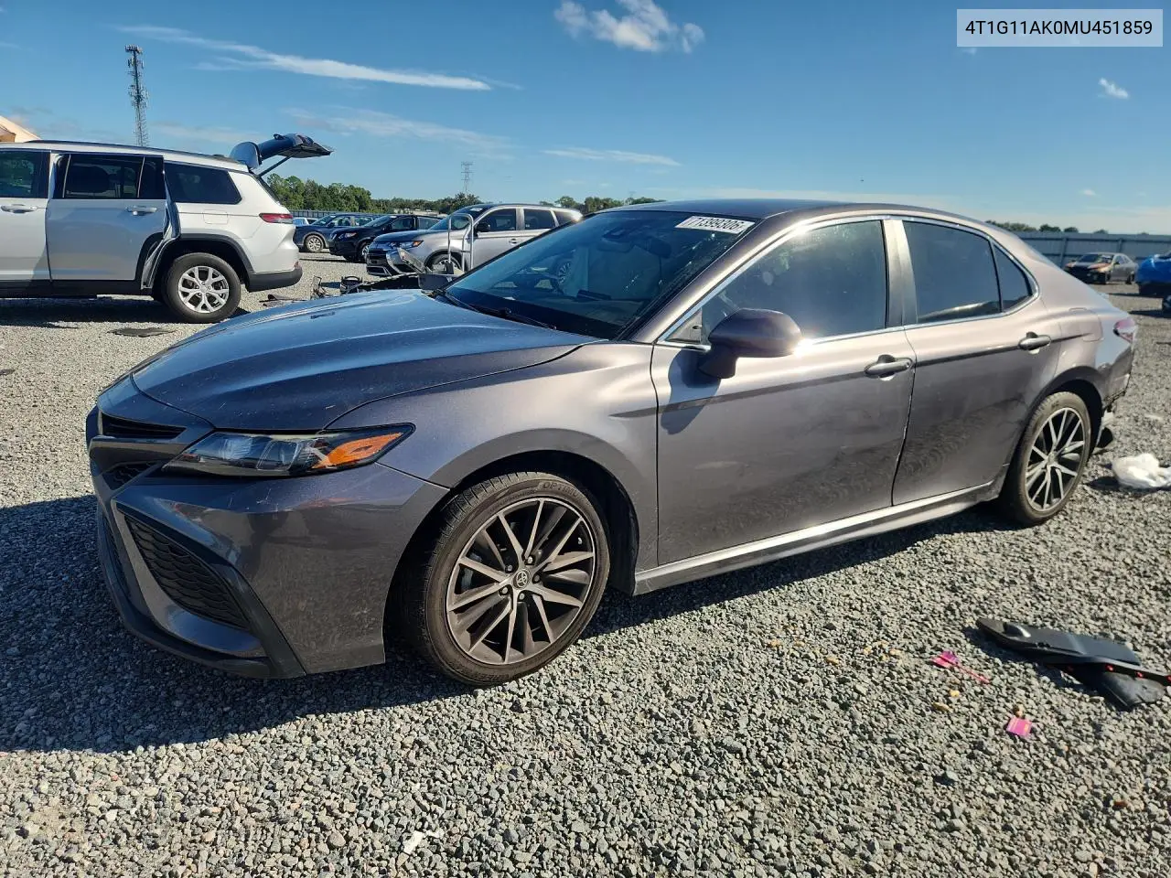 TOYOTA CAMRY 2021, VIN 4T1G11AK0MU451859