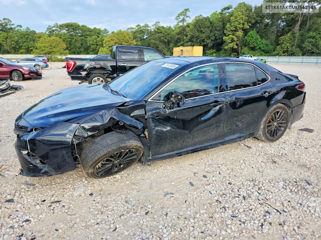 TOYOTA CAMRY 2021, VIN 4T1K61AK0MU543145