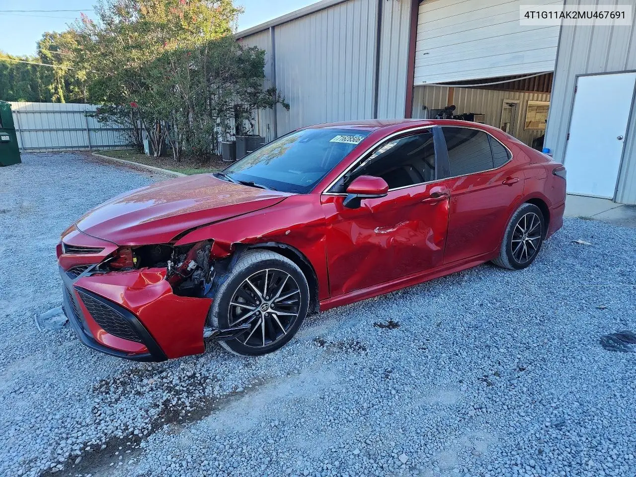 TOYOTA CAMRY 2021, VIN 4T1G11AK2MU467691