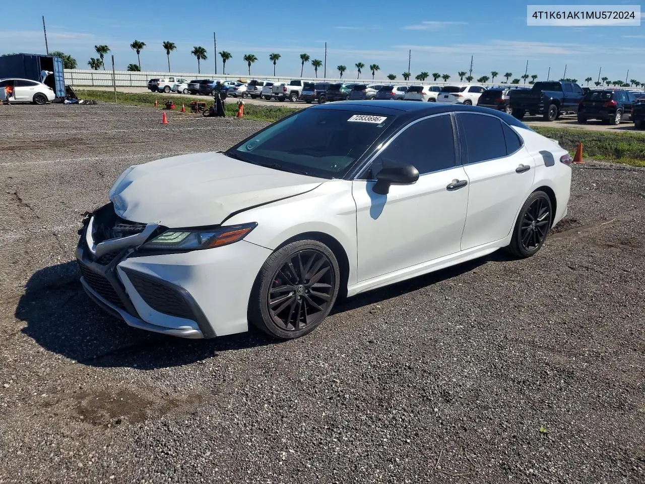 TOYOTA CAMRY 2021, VIN 4T1K61AK1MU572024