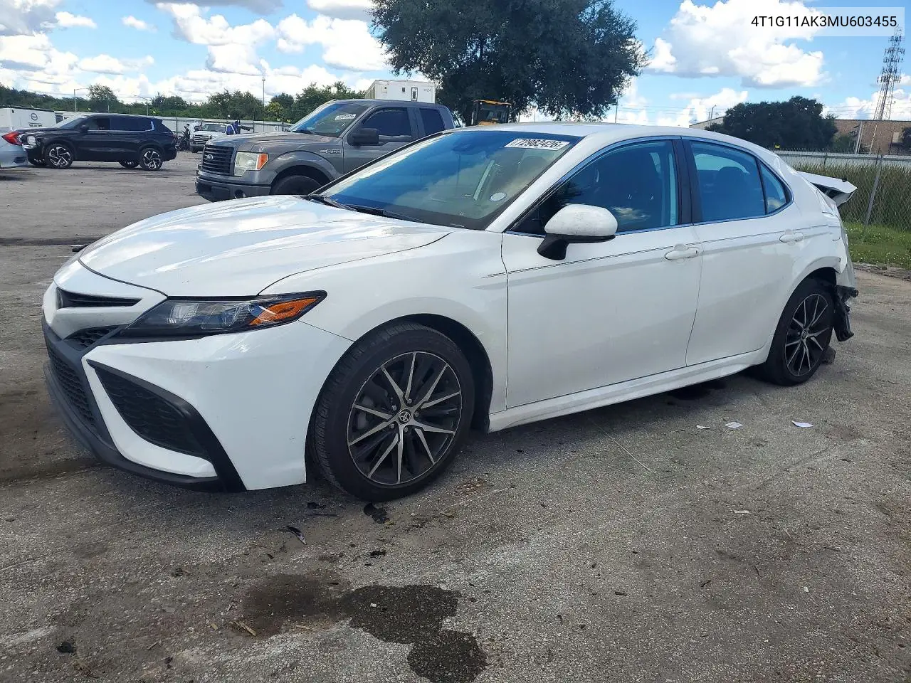 TOYOTA CAMRY 2021, VIN 4T1G11AK3MU603455
