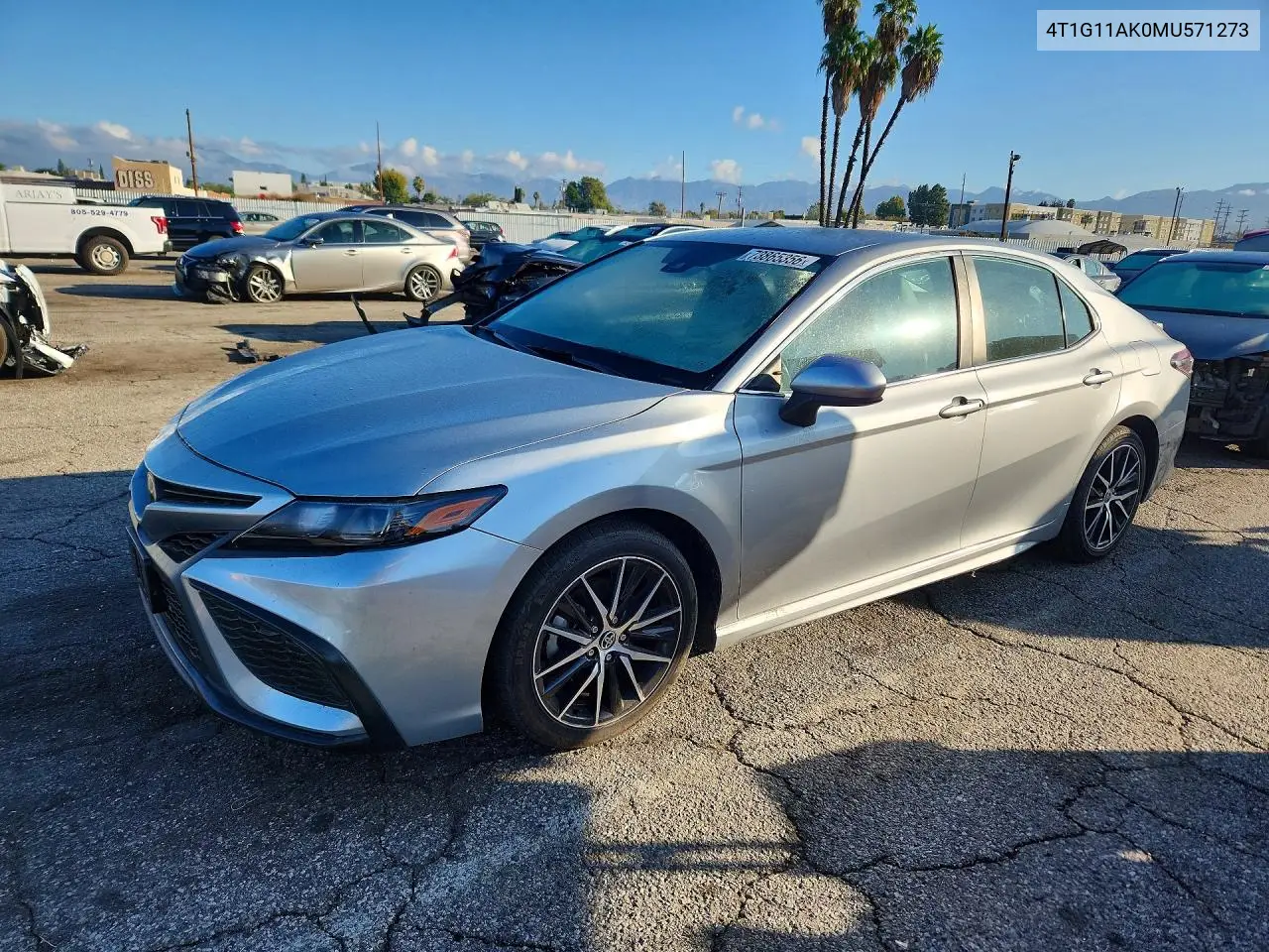 TOYOTA CAMRY 2021, VIN 4T1G11AK0MU571273