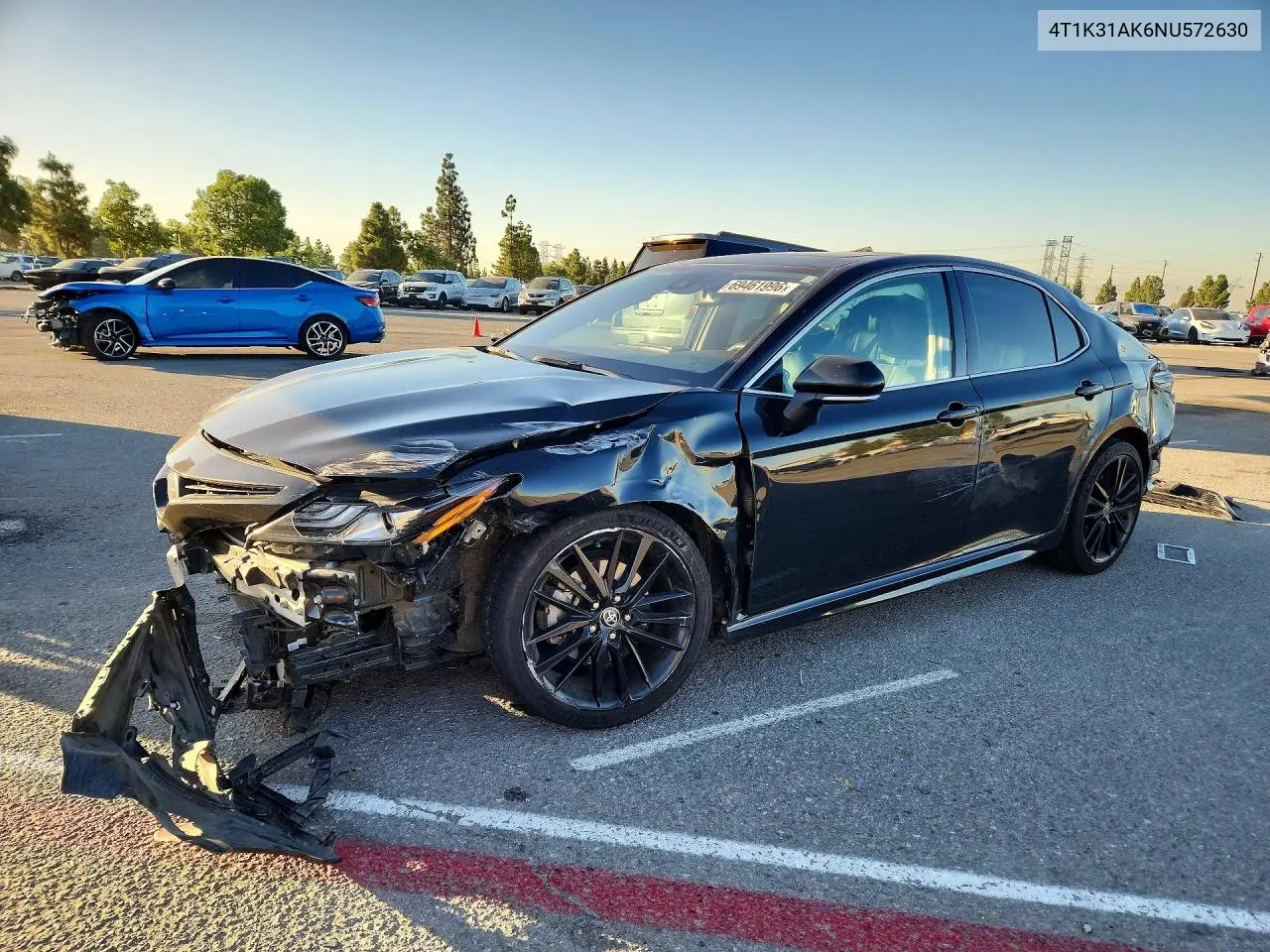 TOYOTA CAMRY 2022, VIN 4T1K31AK6NU572630