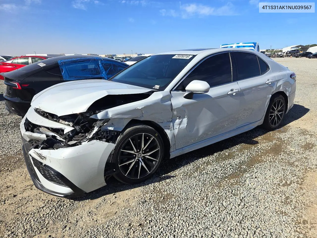 TOYOTA CAMRY 2022, VIN 4T1S31AK1NU039567