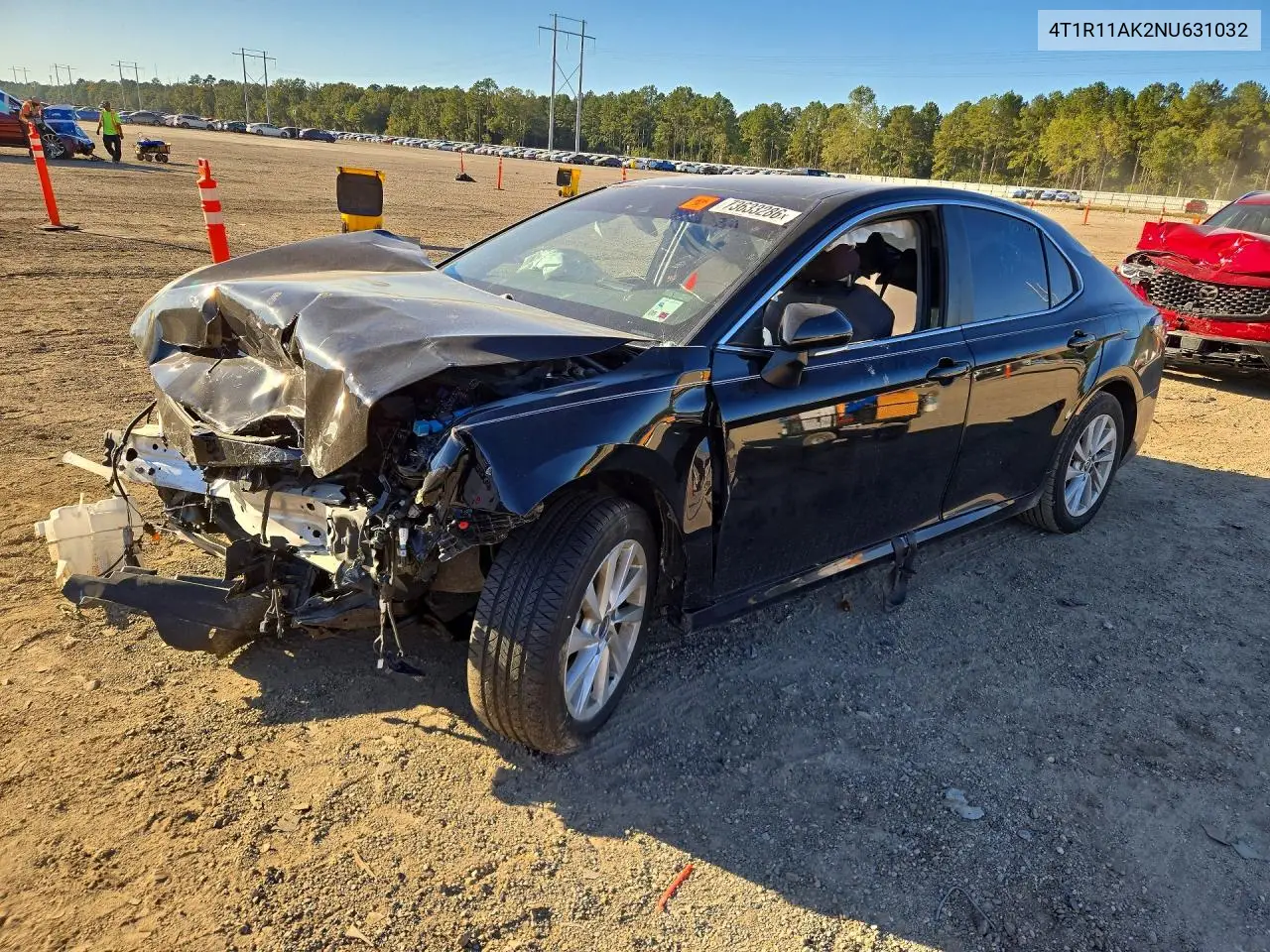 TOYOTA CAMRY 2022, VIN 4T1R11AK2NU631032