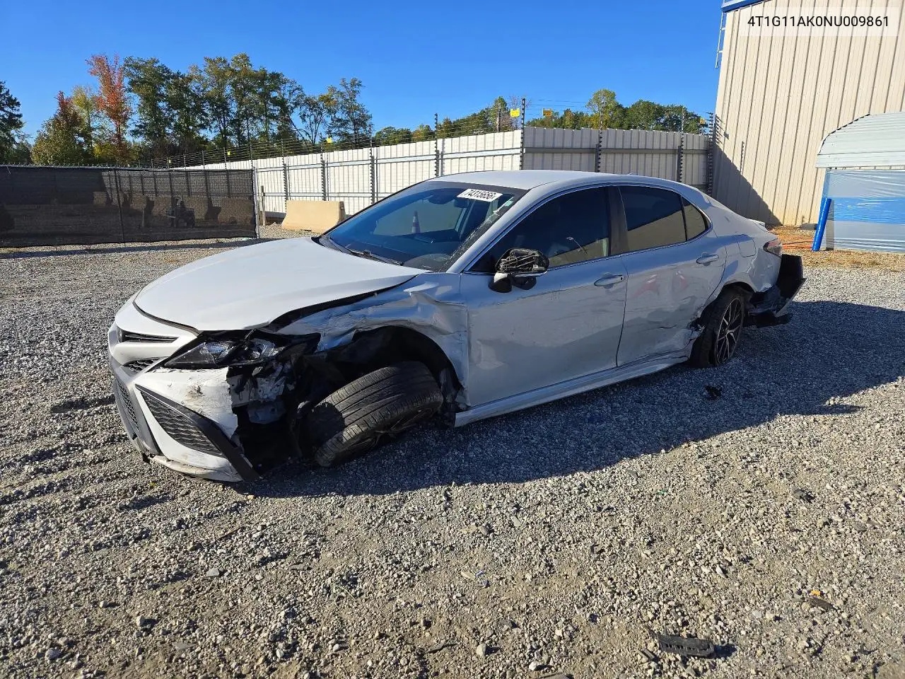 TOYOTA CAMRY 2022, VIN 4T1G11AK0NU009861