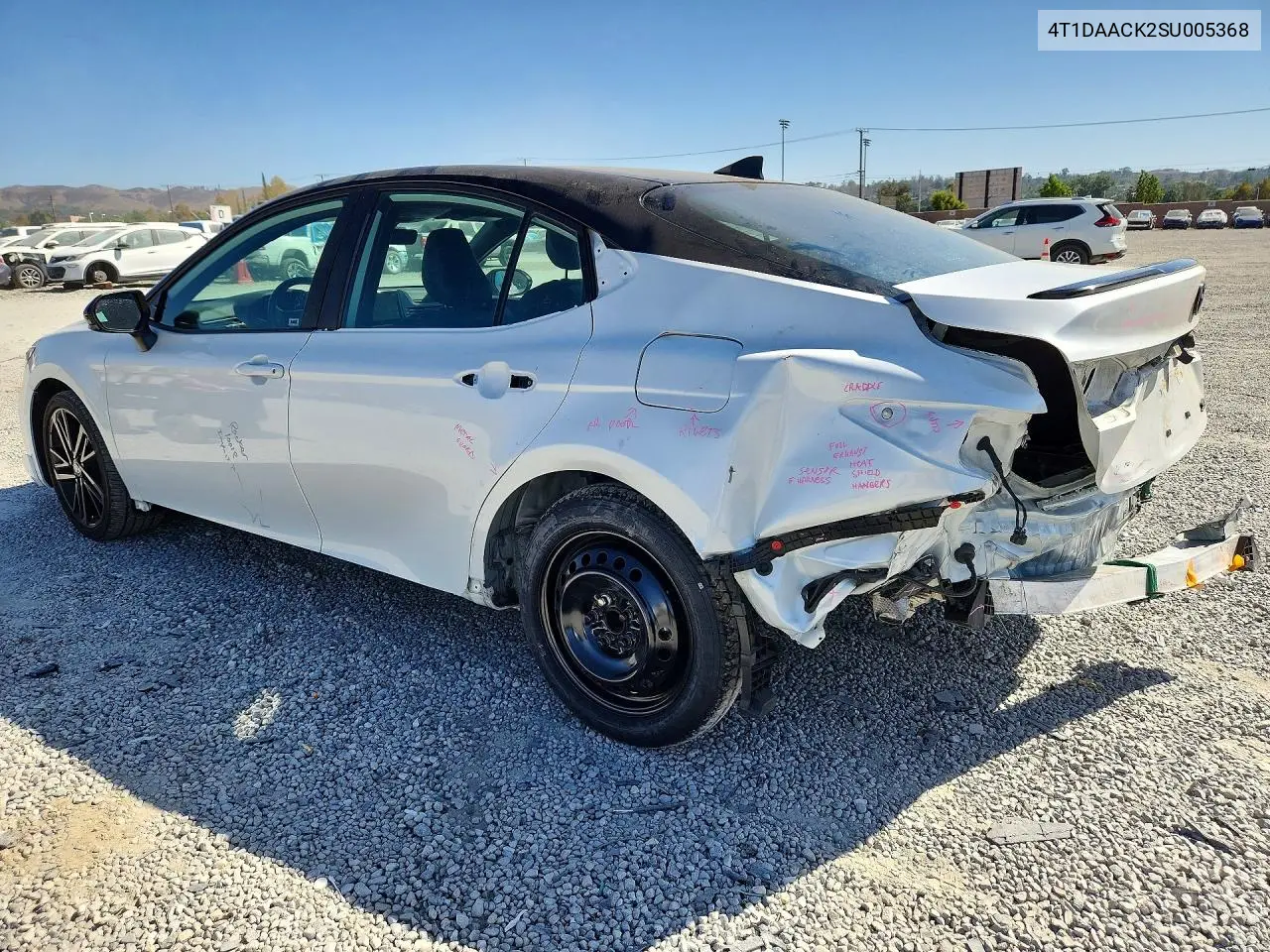2025 TOYOTA CAMRY VIN 4T1DAACK2SU005368 — фото 2