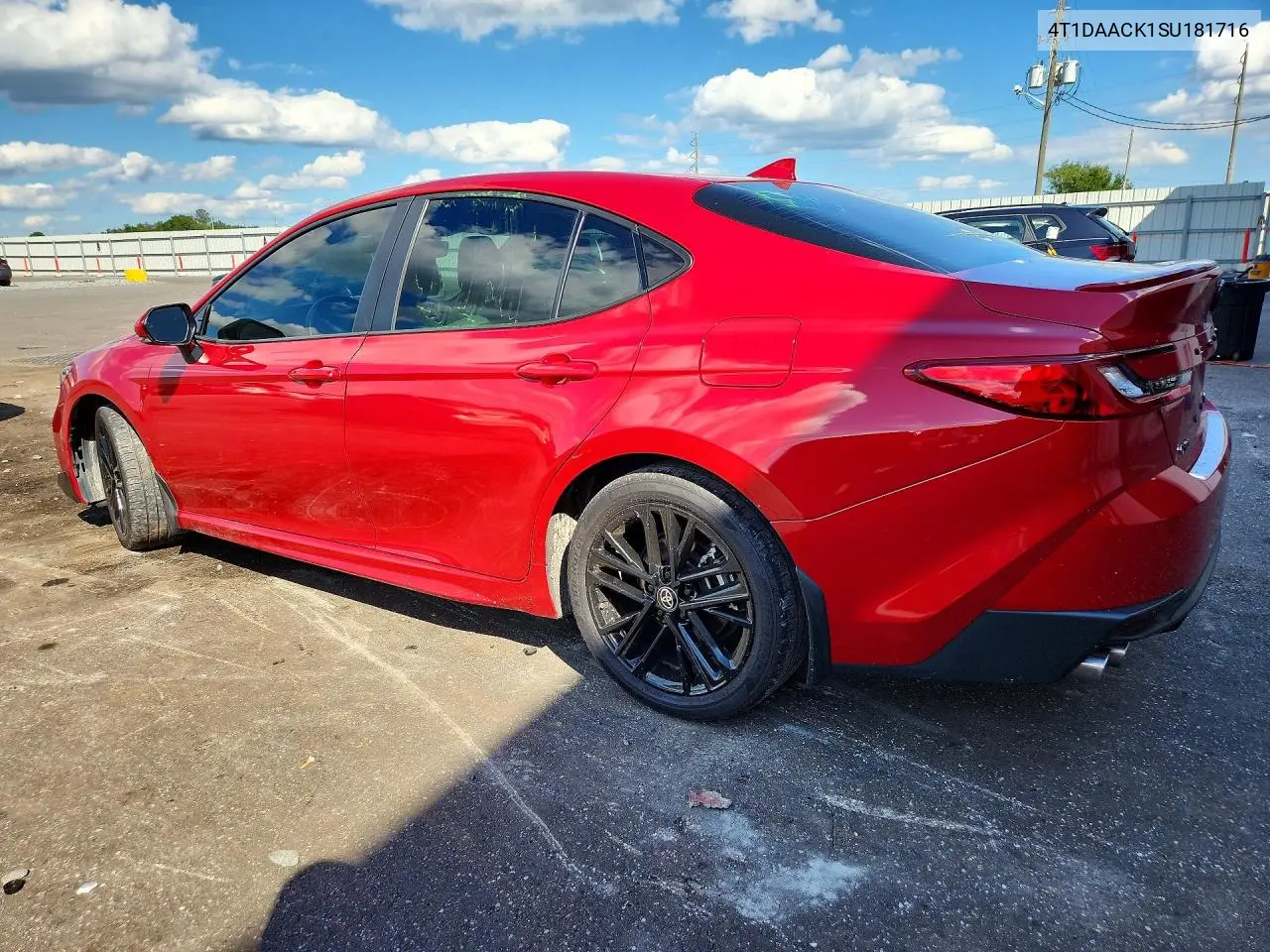 2025 TOYOTA CAMRY VIN 4T1DAACK1SU181716 — фото 2