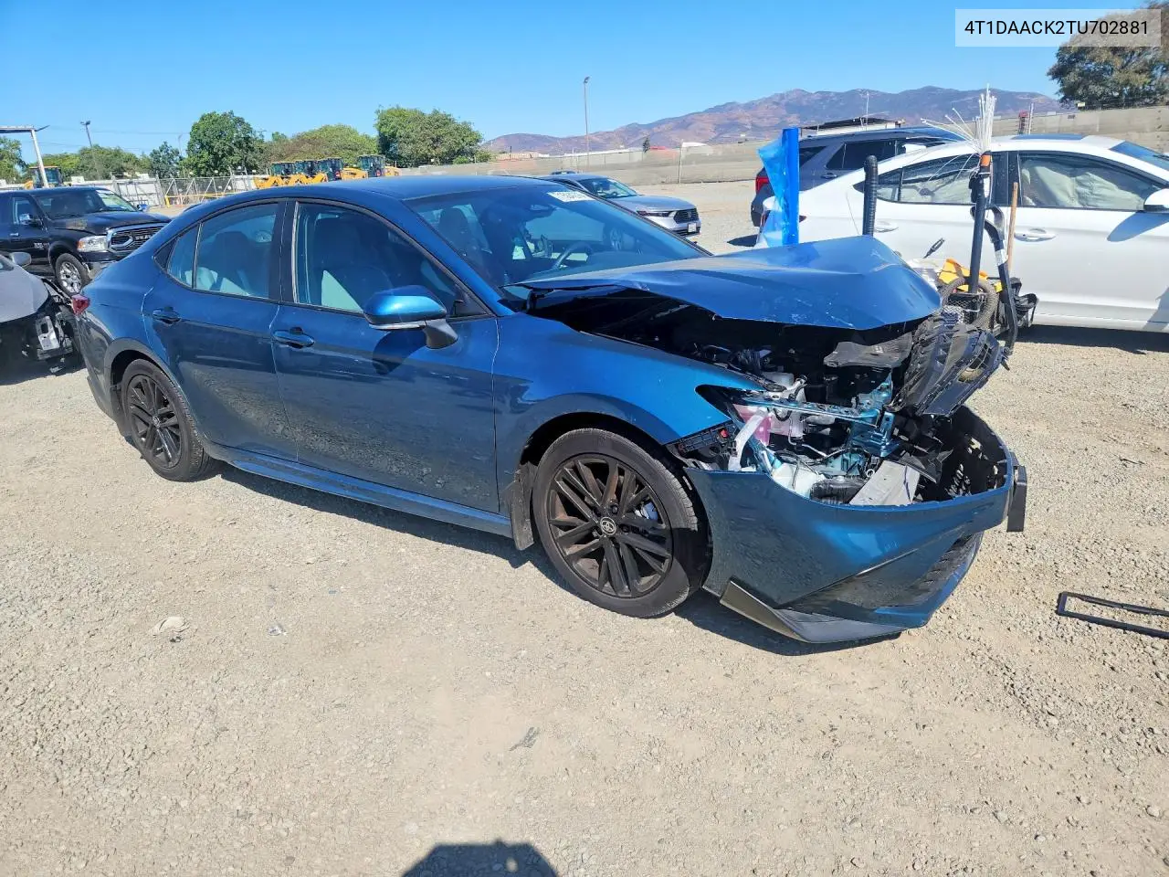 2026 TOYOTA CAMRY VIN 4T1DAACK2TU702881 — фото 4