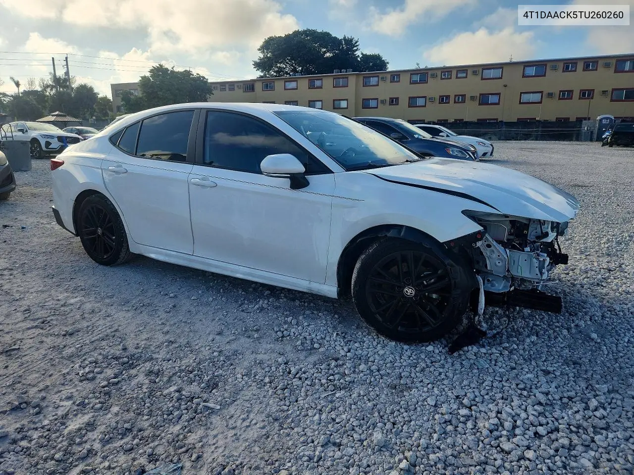 2026 TOYOTA CAMRY VIN 4T1DAACK5TU260260 — фото 4