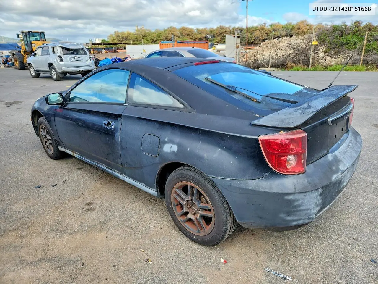 TOYOTA CELICA 2003, VIN JTDDR32T430151668