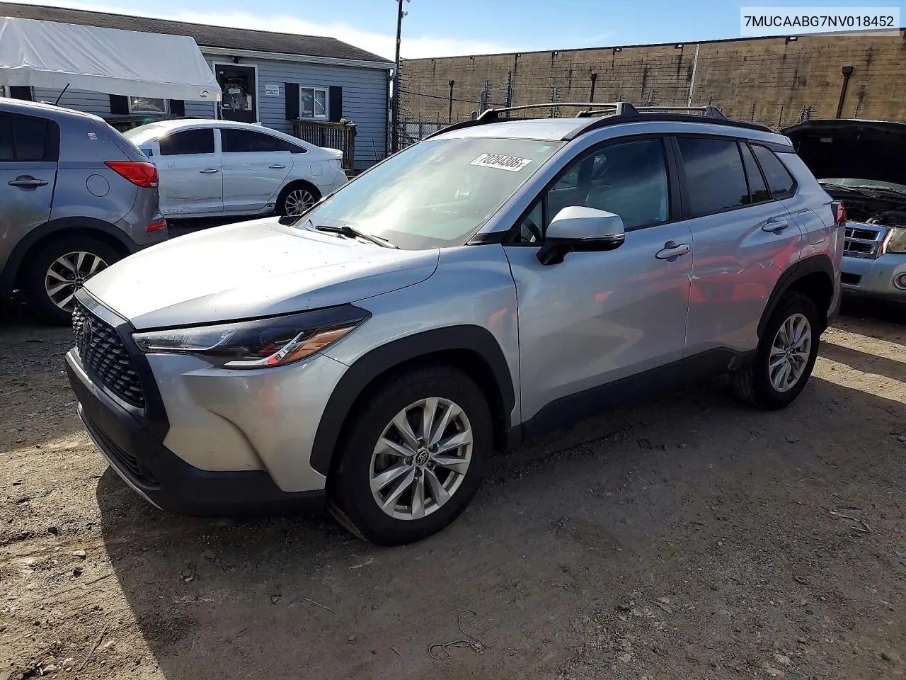 TOYOTA COROLLA CROSS 2022, VIN 7MUCAABG7NV018452