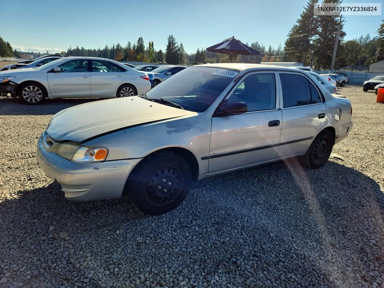 TOYOTA COROLLA 2000, VIN 1NXBR12E7YZ336824