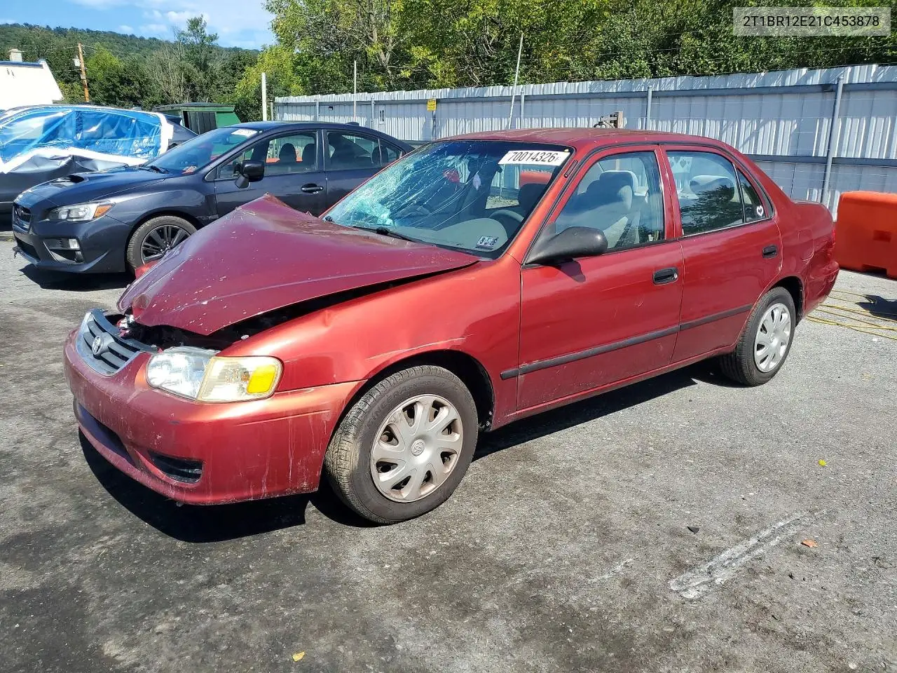 TOYOTA COROLLA 2001, VIN 2T1BR12E21C453878