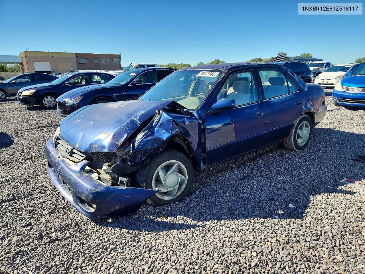 TOYOTA COROLLA 2001, VIN 1NXBR12E81Z518117