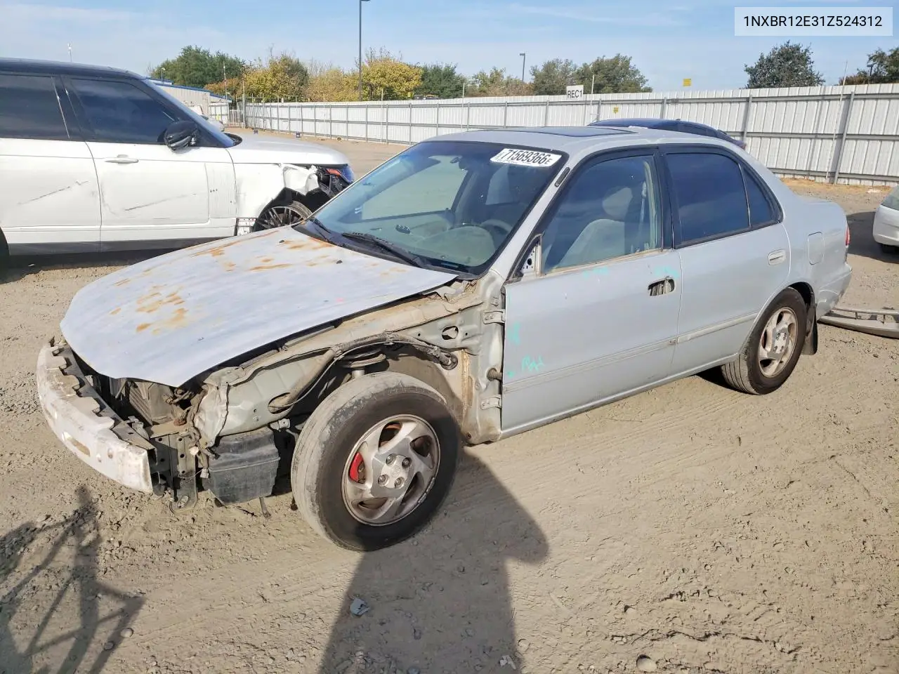 TOYOTA COROLLA 2001, VIN 1NXBR12E31Z524312