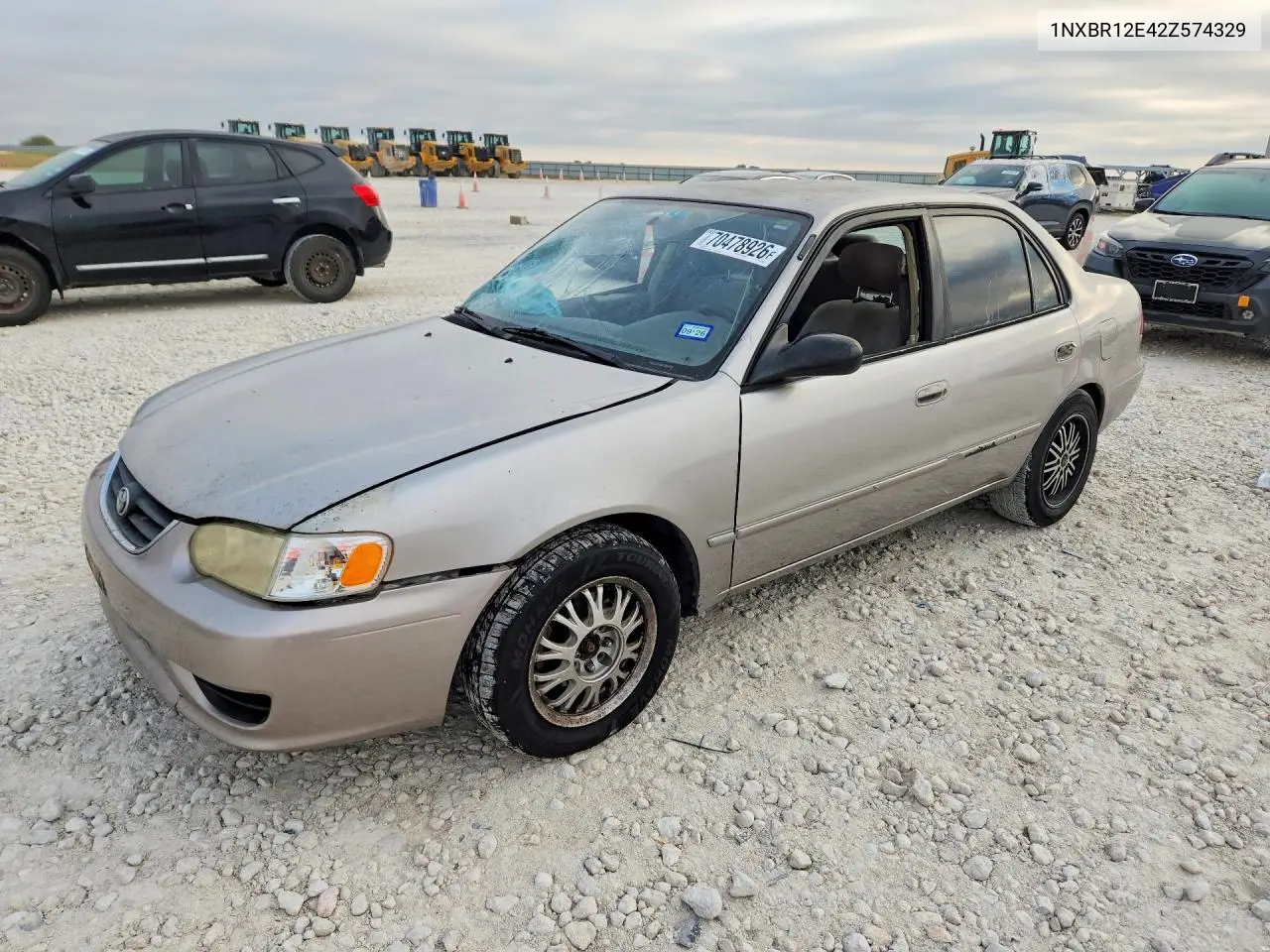 TOYOTA COROLLA 2002, VIN 1NXBR12E42Z574329