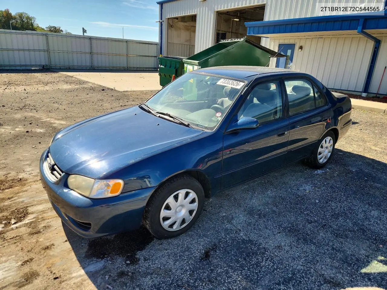 TOYOTA COROLLA 2002, VIN 2T1BR12E72C544565