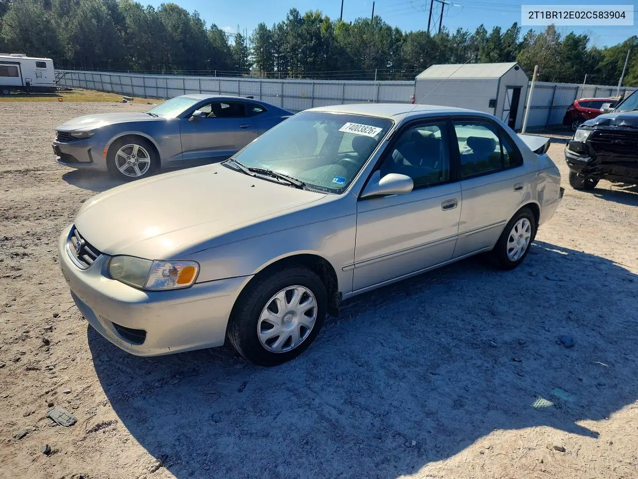 TOYOTA COROLLA 2002, VIN 2T1BR12E02C583904