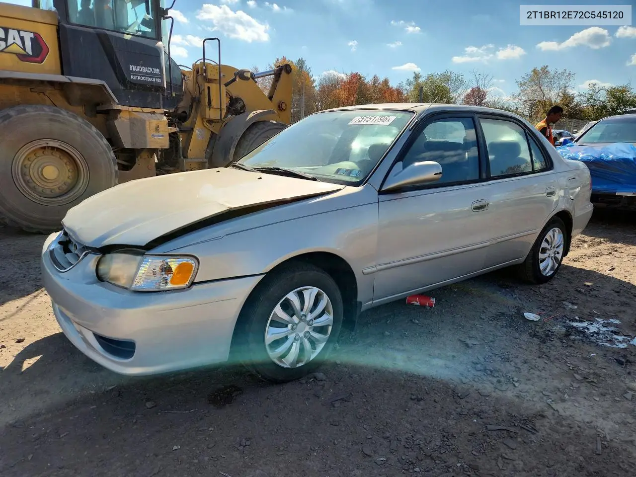 TOYOTA COROLLA 2002, VIN 2T1BR12E72C545120