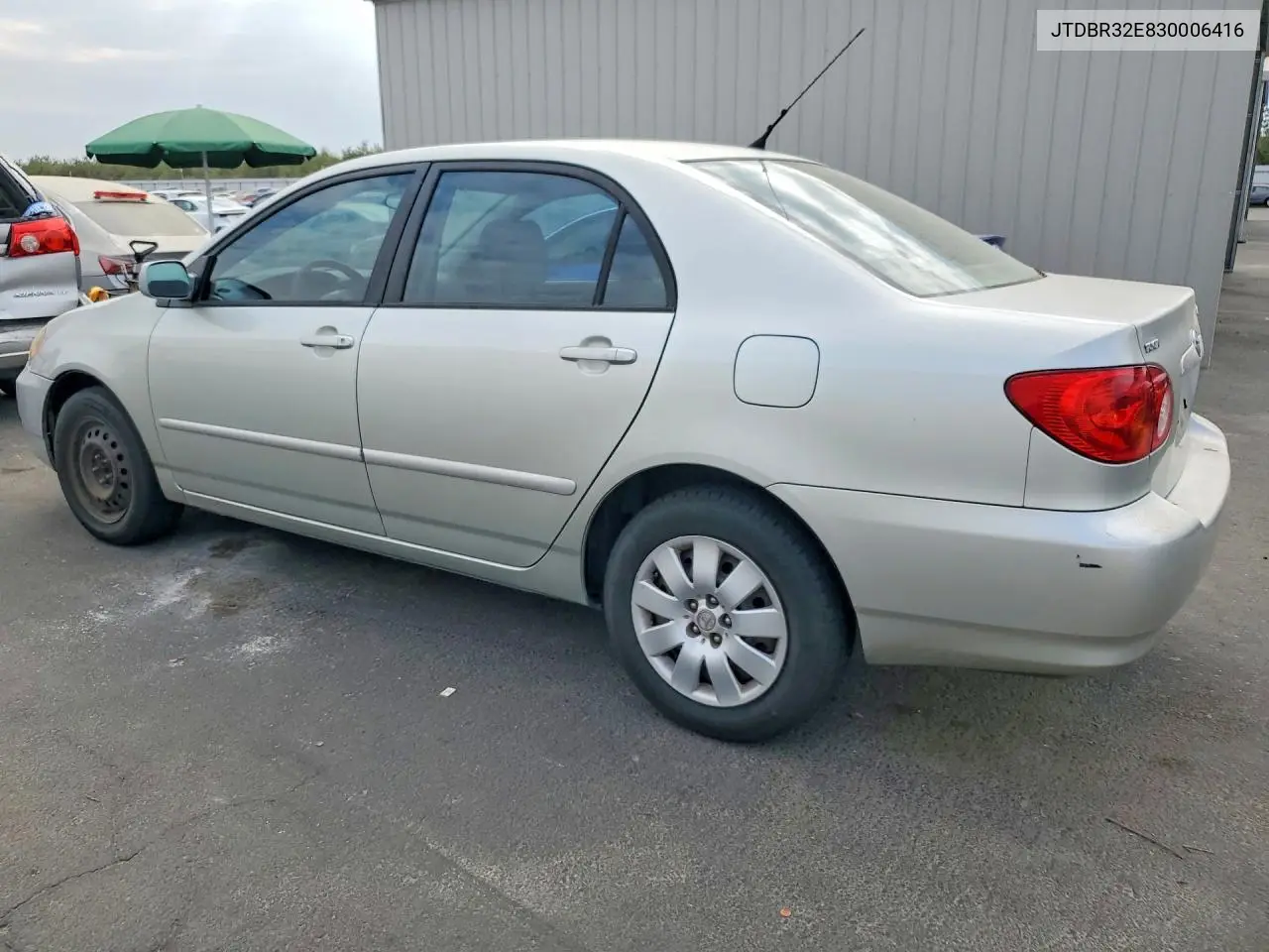 2003 TOYOTA COROLLA VIN JTDBR32E830006416 — фото 2