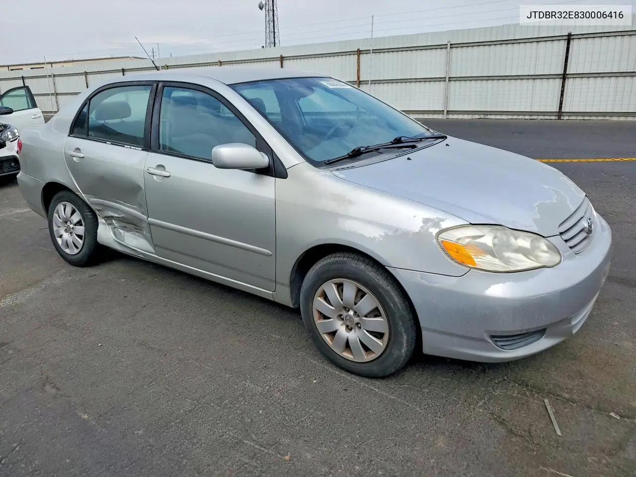 2003 TOYOTA COROLLA VIN JTDBR32E830006416 — фото 4