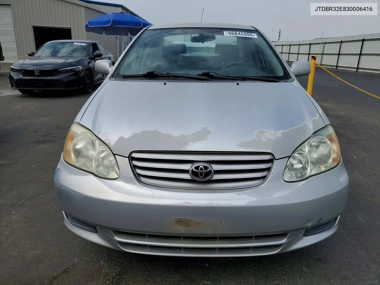 2003 TOYOTA COROLLA VIN JTDBR32E830006416 — фото 5
