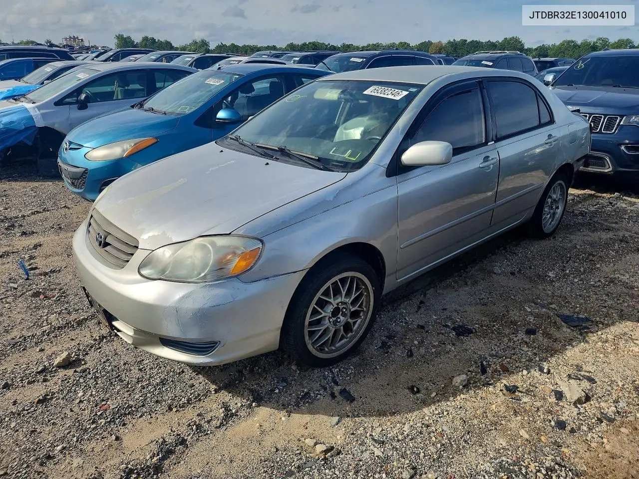 TOYOTA COROLLA 2003, VIN JTDBR32E130041010
