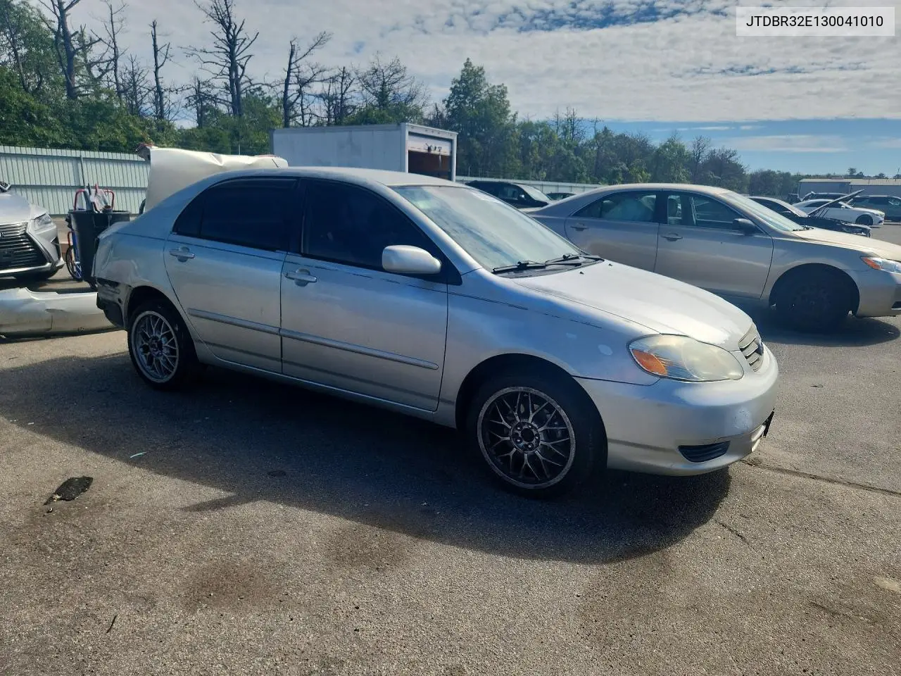 2003 TOYOTA COROLLA VIN JTDBR32E130041010 — фото 4