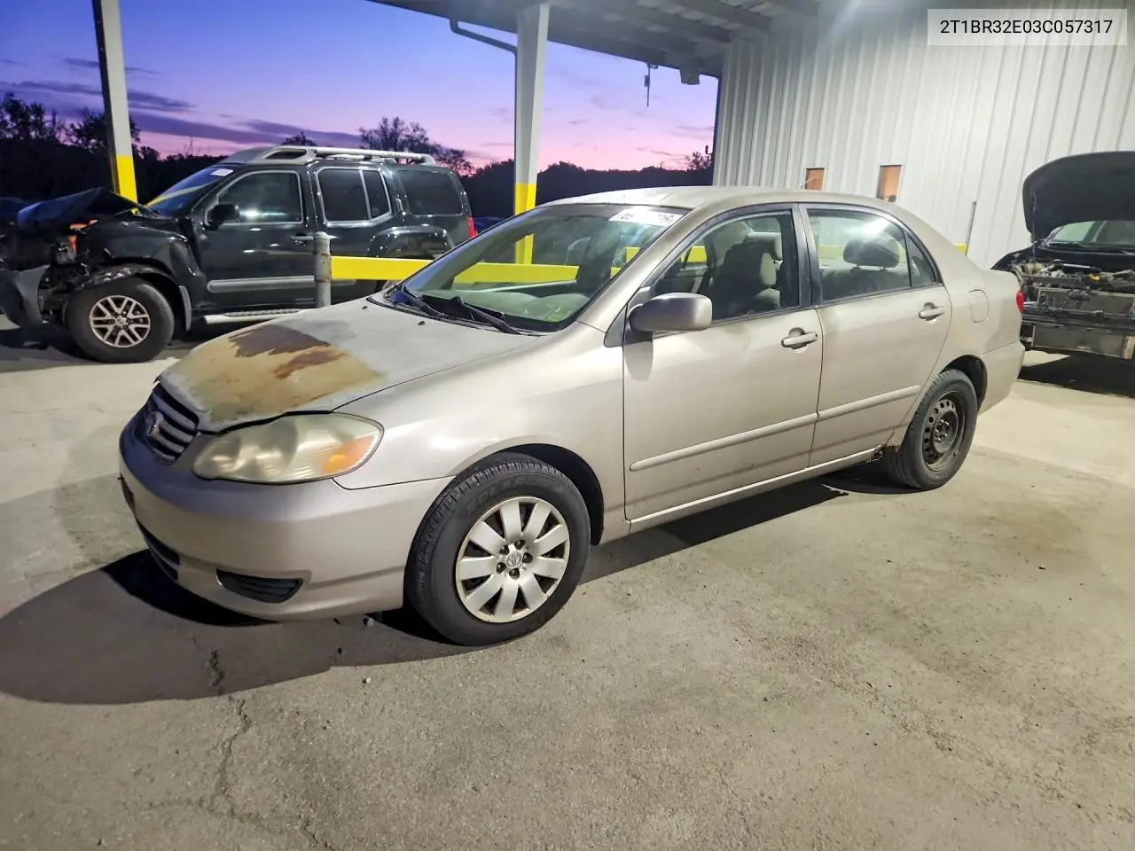 TOYOTA COROLLA 2003, VIN 2T1BR32E03C057317