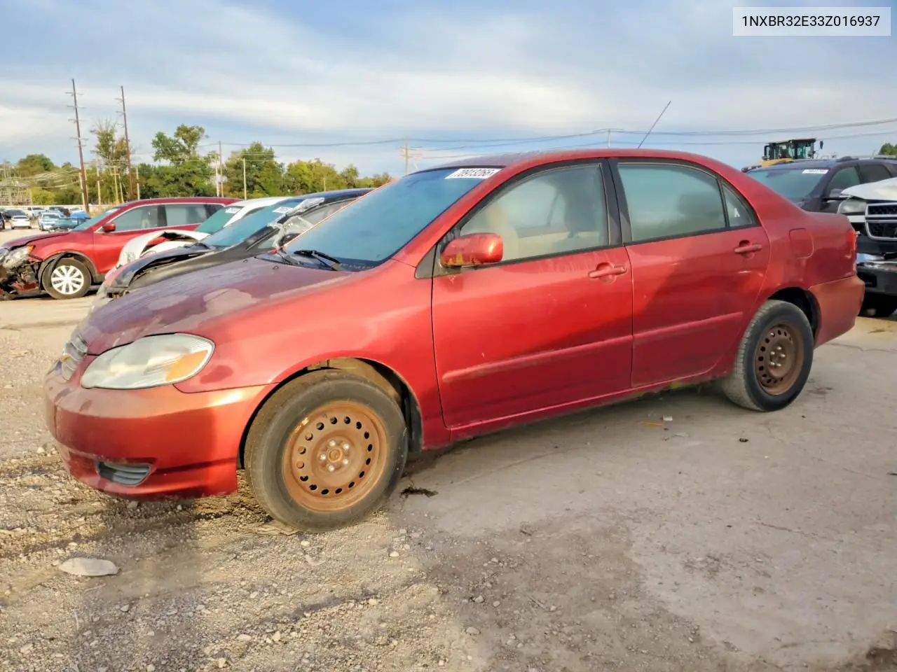 TOYOTA COROLLA 2003, VIN 1NXBR32E33Z016937