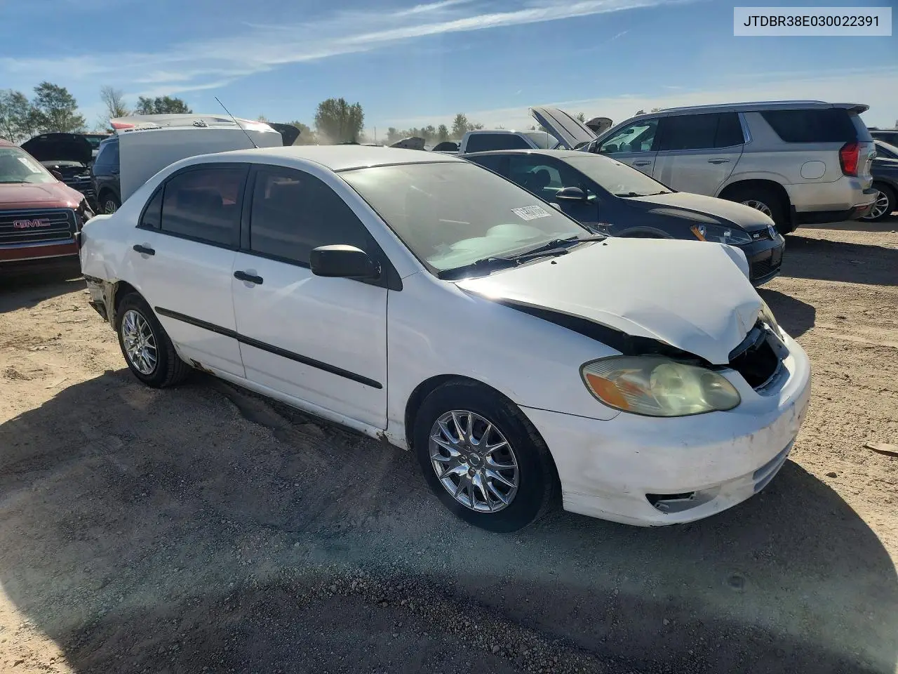 2003 TOYOTA COROLLA VIN JTDBR38E030022391 — фото 4
