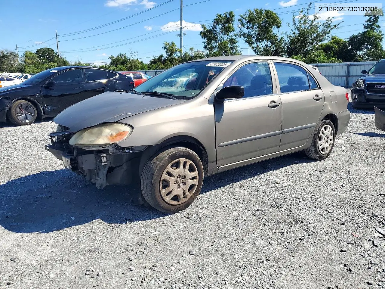 TOYOTA COROLLA 2003, VIN 2T1BR32E73C139335