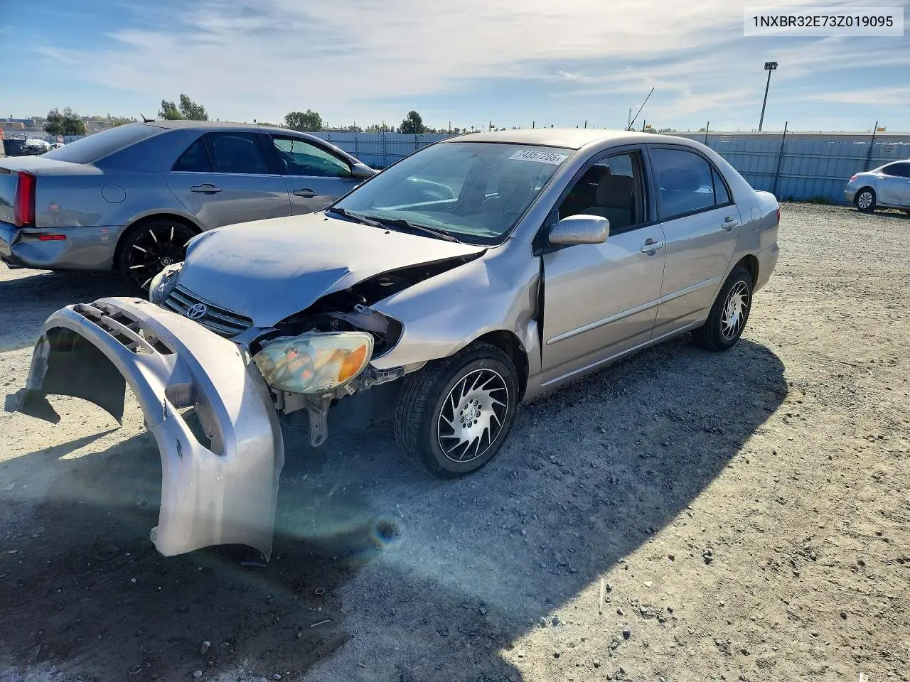 TOYOTA COROLLA 2003, VIN 1NXBR32E73Z019095
