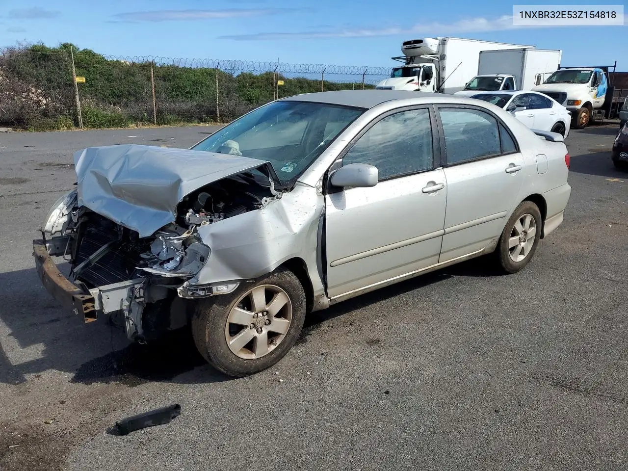 TOYOTA COROLLA 2003, VIN 1NXBR32E53Z154818