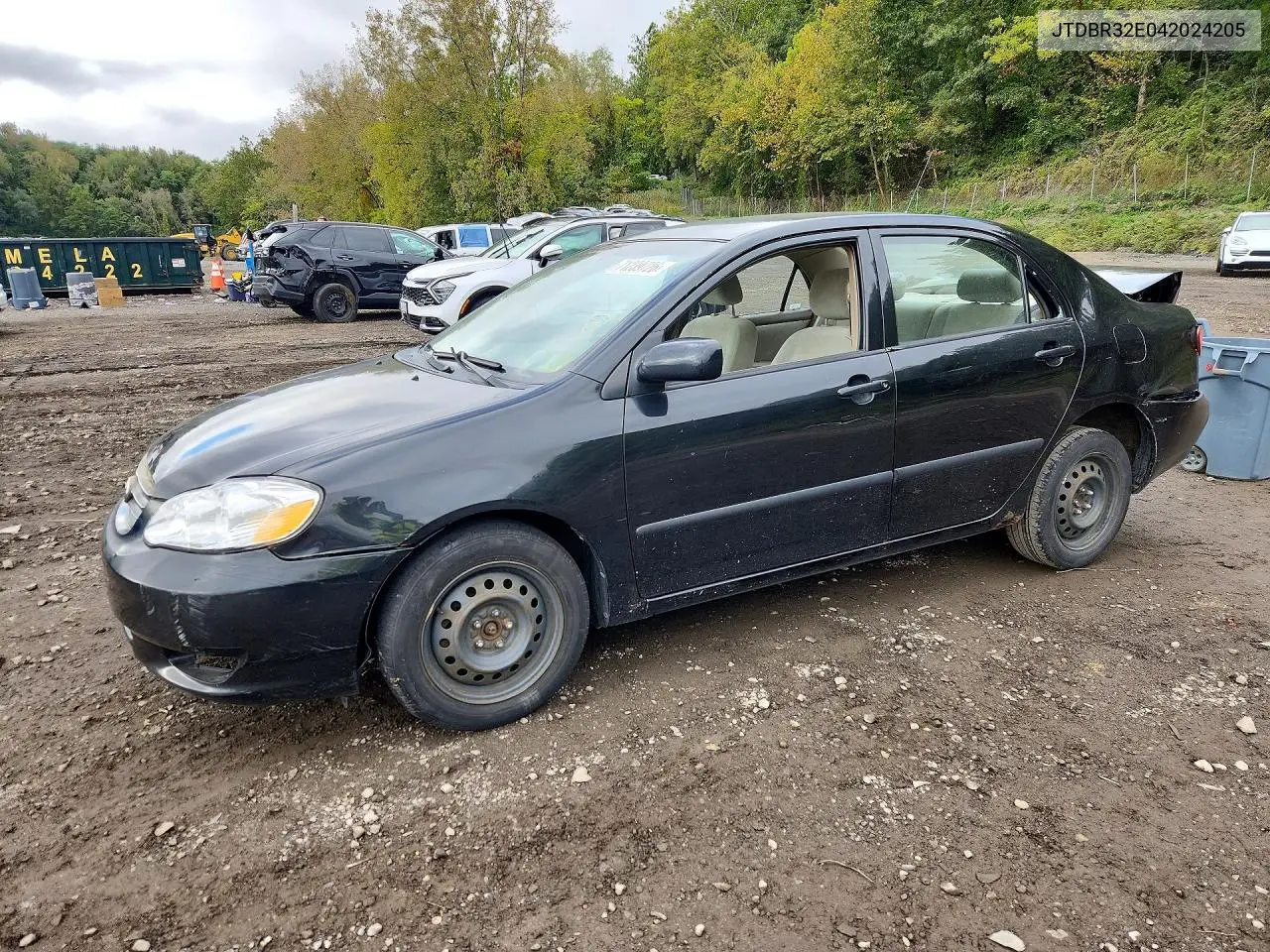 TOYOTA COROLLA 2004, VIN JTDBR32E042024205