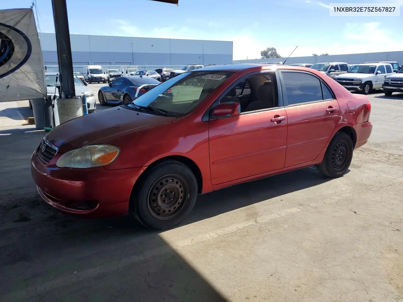 TOYOTA COROLLA 2005, VIN 1NXBR32E75Z567827