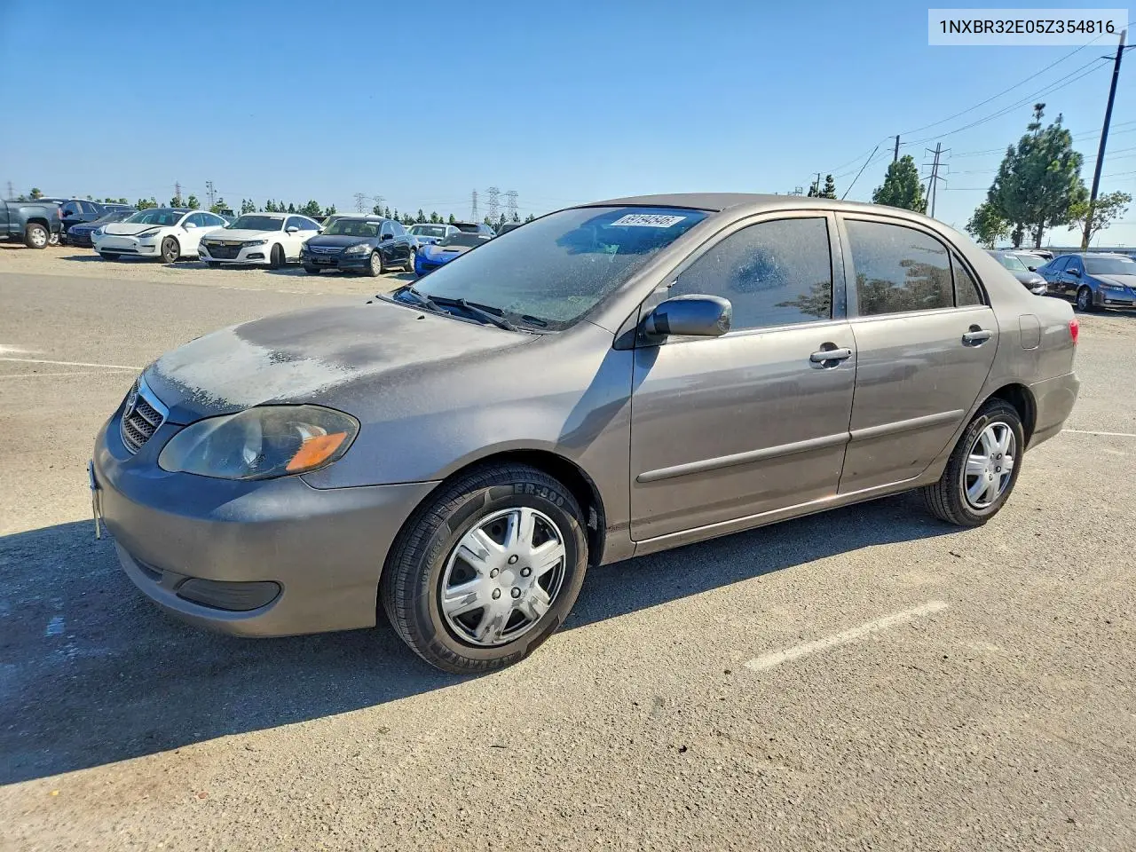 TOYOTA COROLLA 2005, VIN 1NXBR32E05Z354816