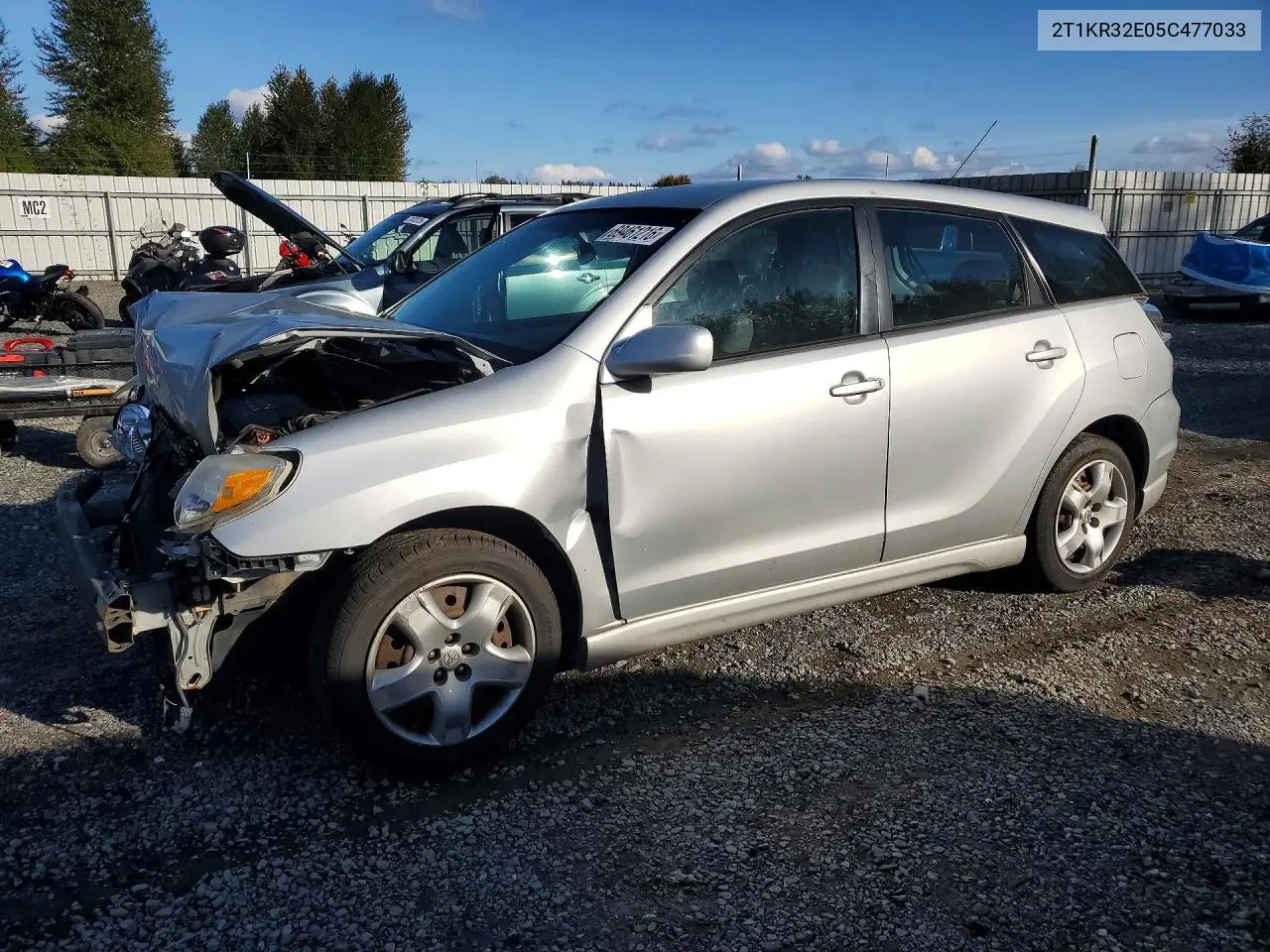 TOYOTA COROLLA 2005, VIN 2T1KR32E05C477033