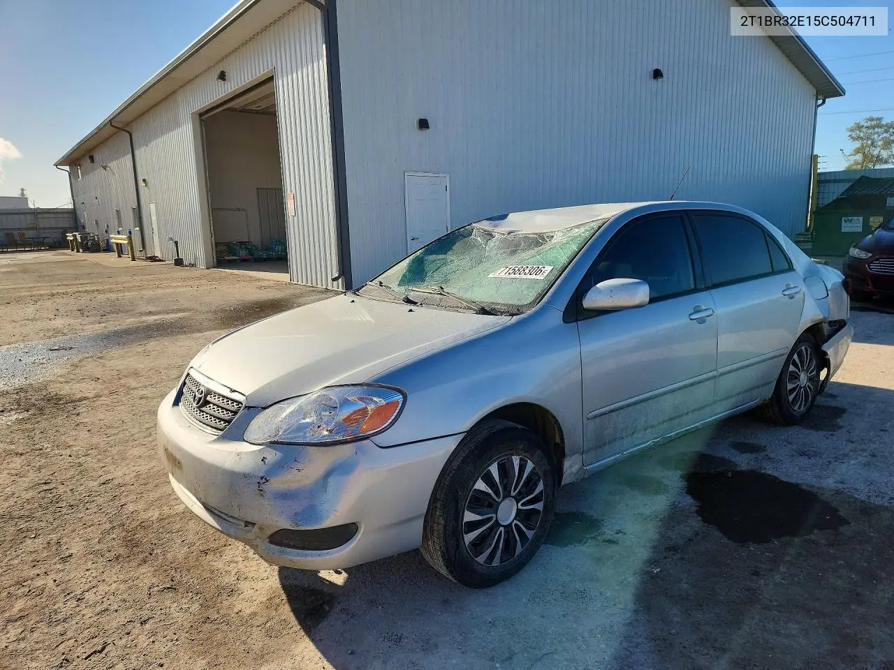 TOYOTA COROLLA 2005, VIN 2T1BR32E15C504711