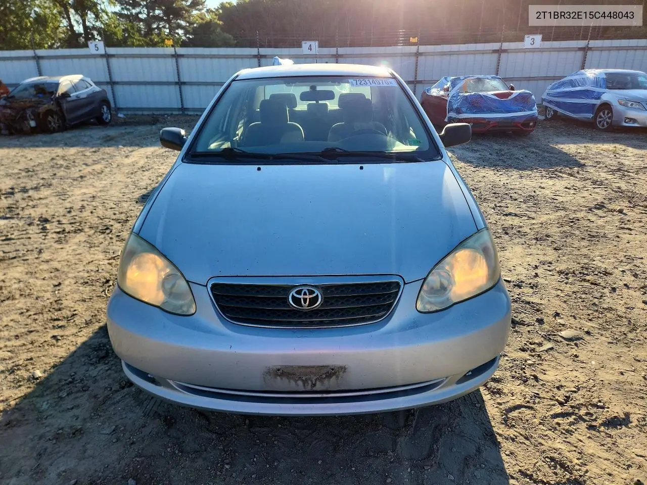 2005 TOYOTA COROLLA VIN 2T1BR32E15C448043 — фото 5