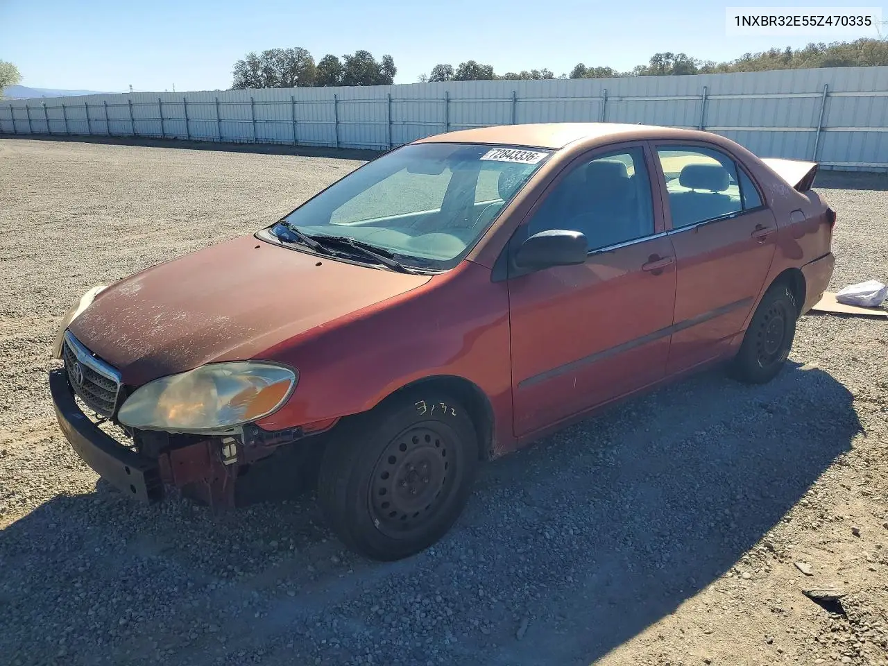 TOYOTA COROLLA 2005, VIN 1NXBR32E55Z470335