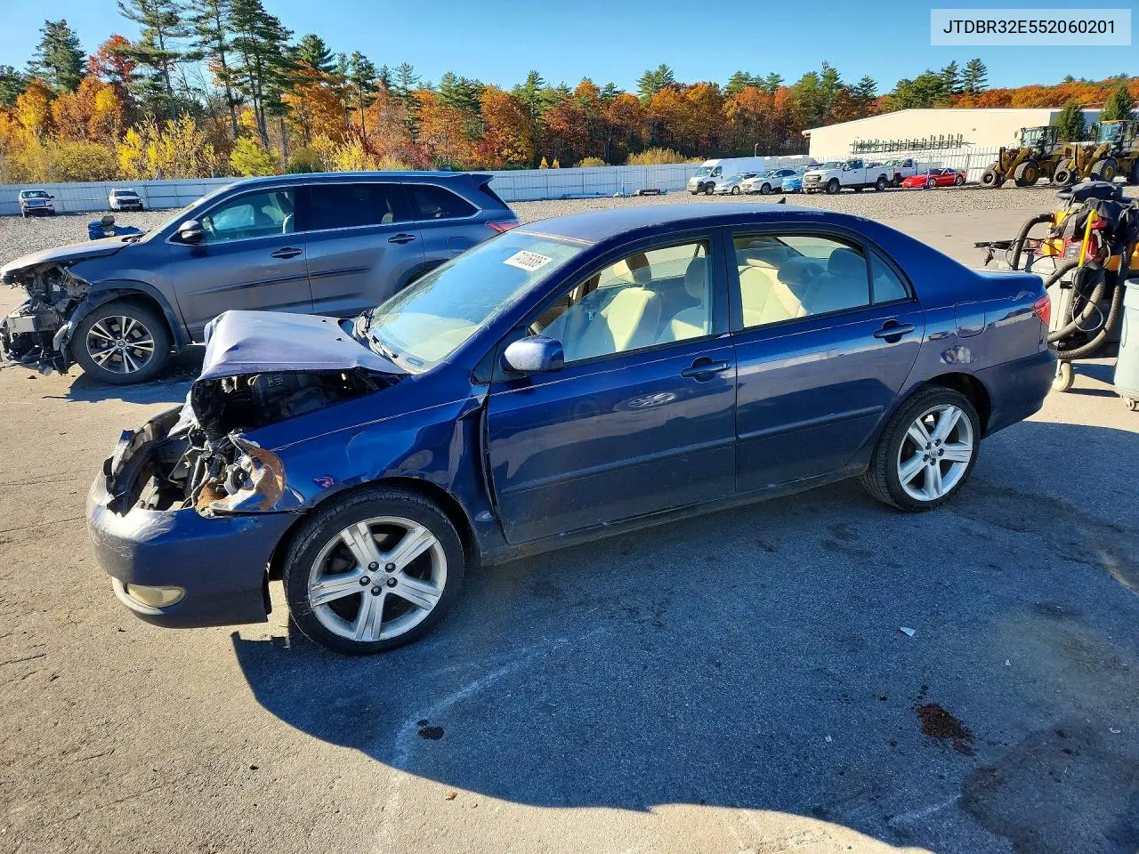 TOYOTA COROLLA 2005, VIN JTDBR32E552060201